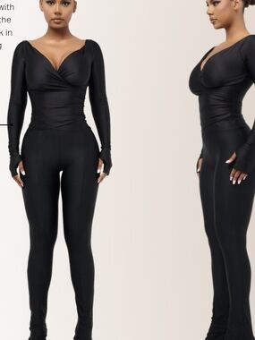 Coucoo Black Long Sleeve Set Size Small